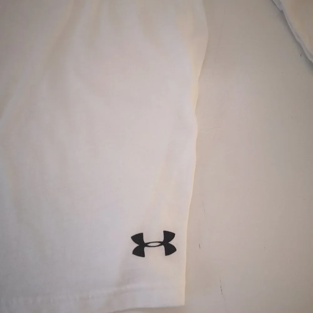 Under Armour Ladies Size Large White with Black Accents Long Sleeves T-shirt - Picture 5 of 8
